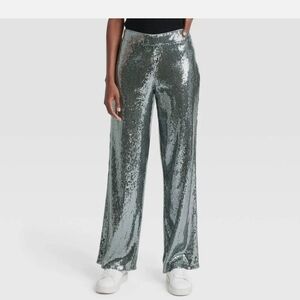 a new day Shimmering Silver Wide Leg Pants